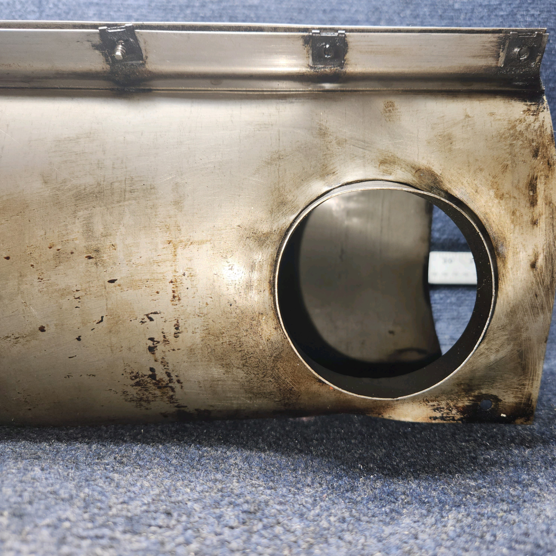 Used aircraft parts for sale, 0554001-1 CESSNA 172K MUFFLER SHROUD ASSEMBLY- BENT -  EASY TO REPAIR - "SEE PHOTOS"
