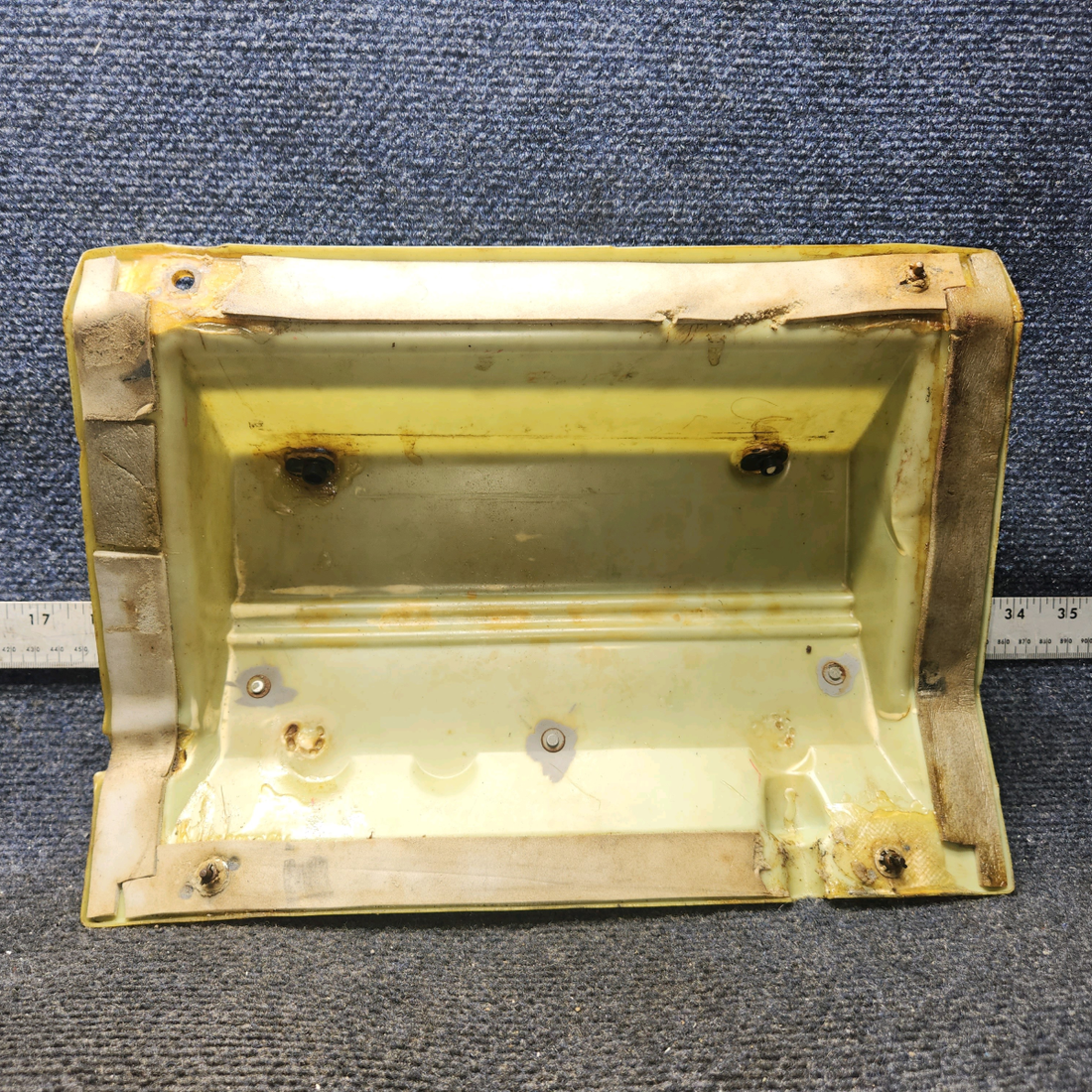 Used aircraft parts for sale, 35201-000 Piper PA28-161 Battery box Cover - Has repairs