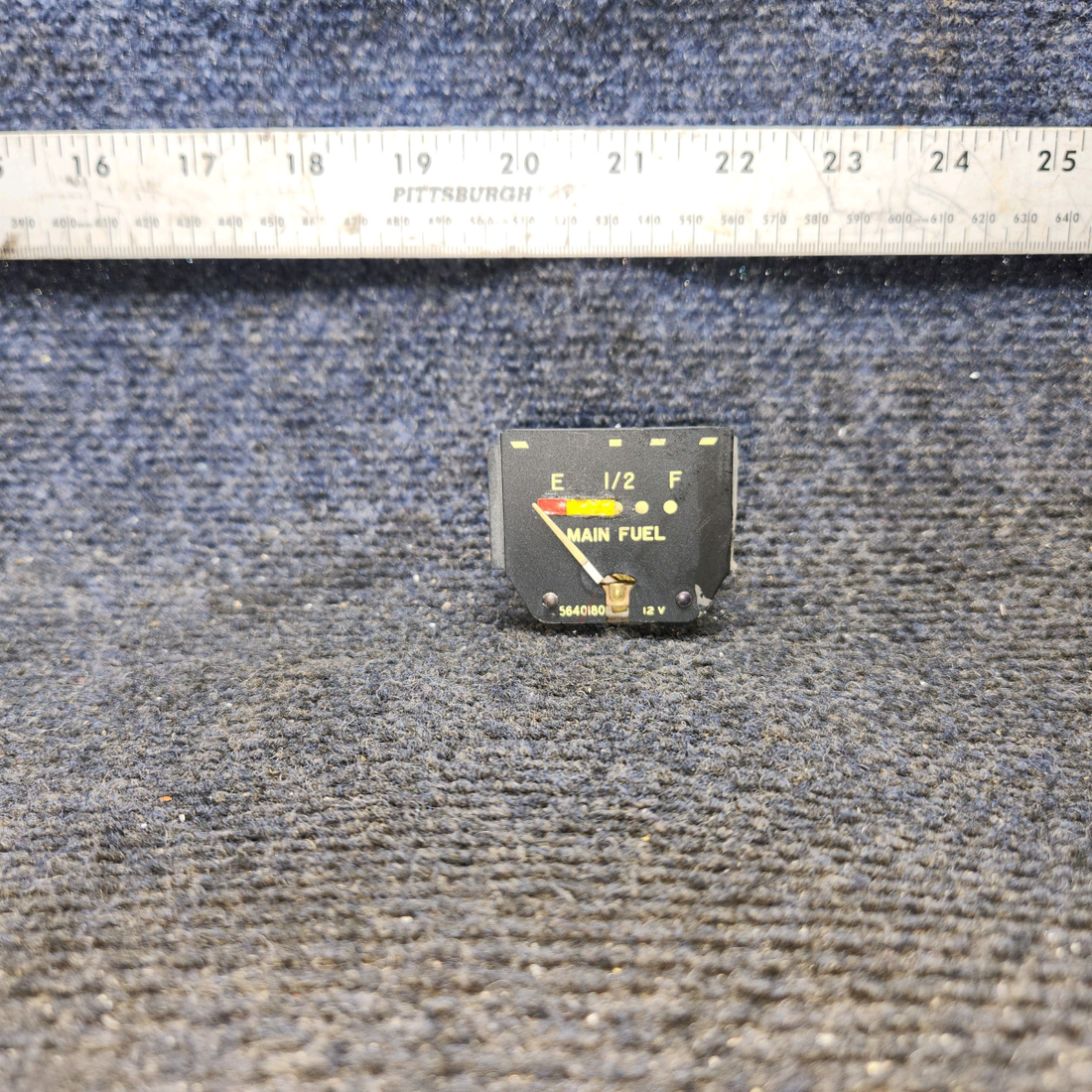 Used aircraft parts for sale, 5640180 Stewart-Warner Bellanca 17-30 Fuel Gauge Indicator (12v)