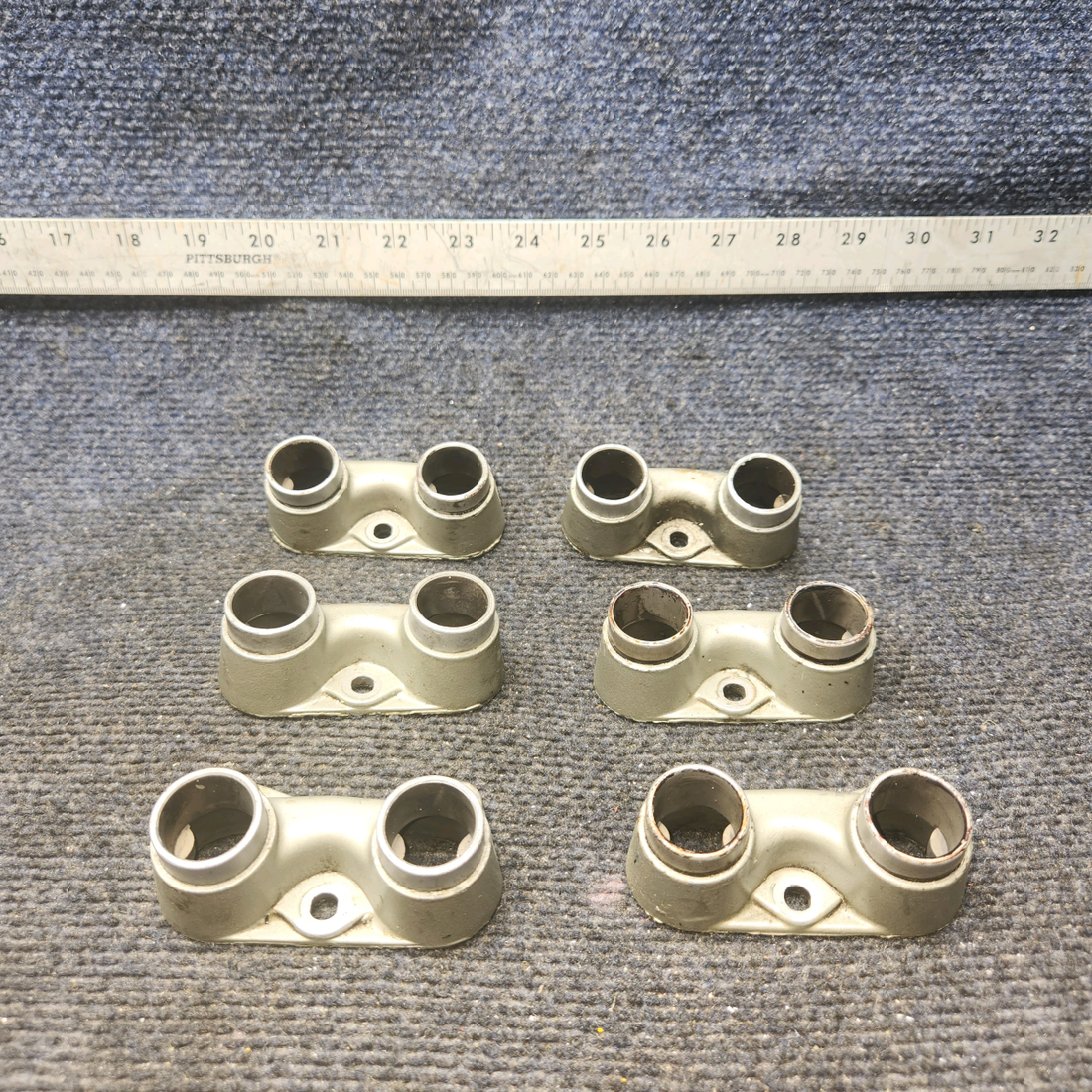 Used aircraft parts for sale, 530163 Continental O-300 Cessna 172 Push-Rod Housing Flange - Set of 6