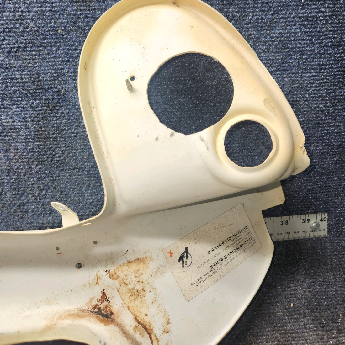 Used aircraft parts for sale, 0413484-18 cessna 172N Doorpost Shield Assembly - LH