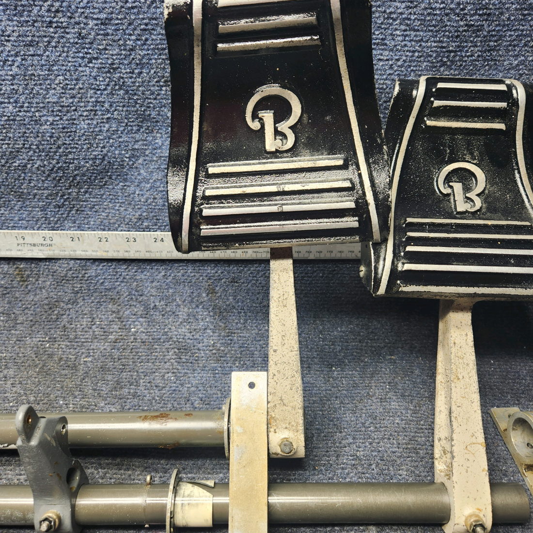 Used aircraft parts for sale, 169-524013-1 Beechcraft A23A Musketeer Custom III RUDDER PEDAL INSTALLATION ASSY