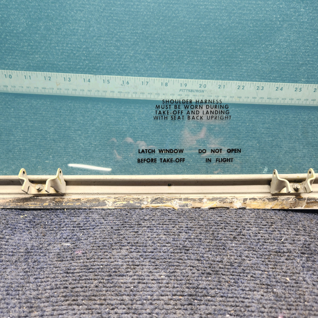 Used aircraft parts for sale, 002-430053-2 Beechcraft F33A CENTER WINDOW ASSEMBLY RH (TINTED)