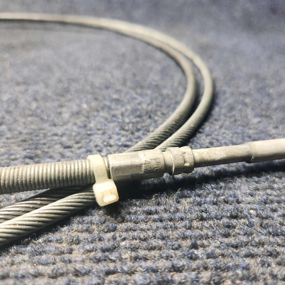 Used aircraft parts for sale, 50‑389010‑19 BEECHCRAFT 95-55B Mixture Control Push/Pull Cable Assembly - LH 128"