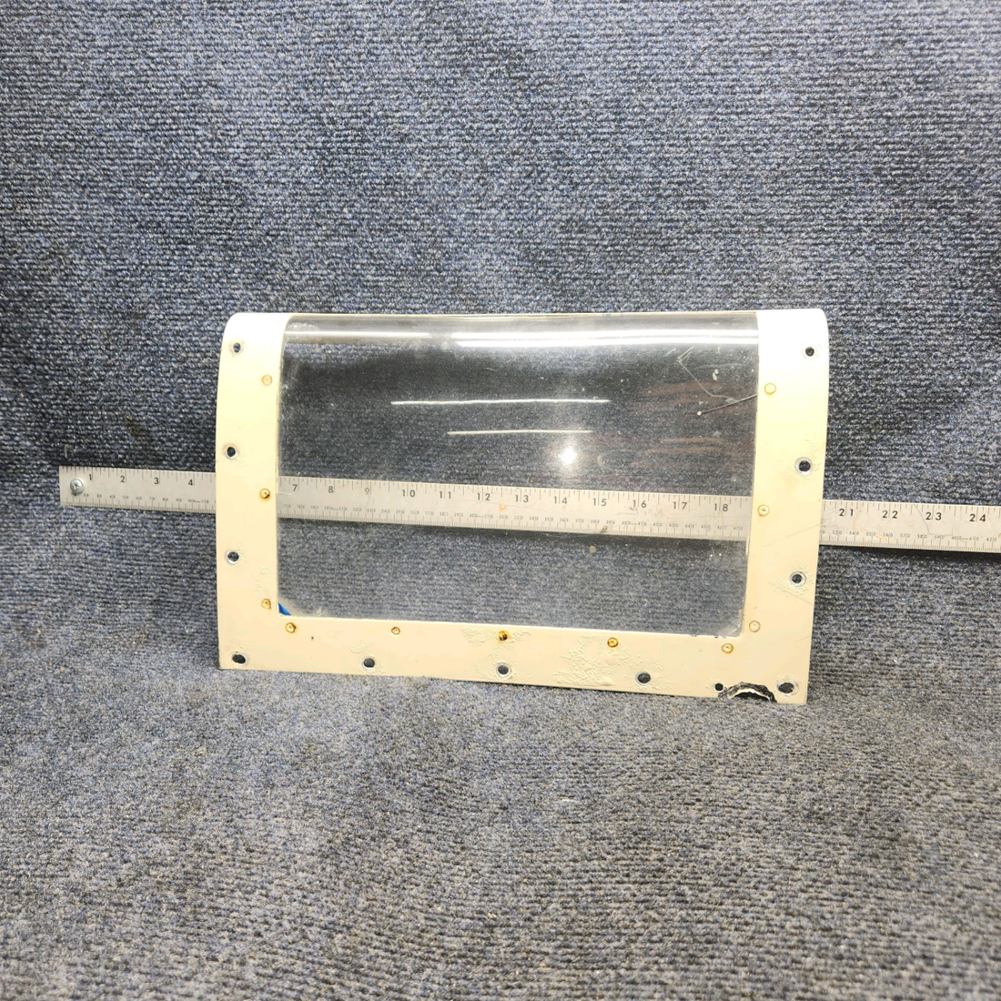 Used aircraft parts for sale, 169-110000-247 Beechcraft A24R Landing Light Window LH / RH "Plastic Have Crack SEE PHOTOS"