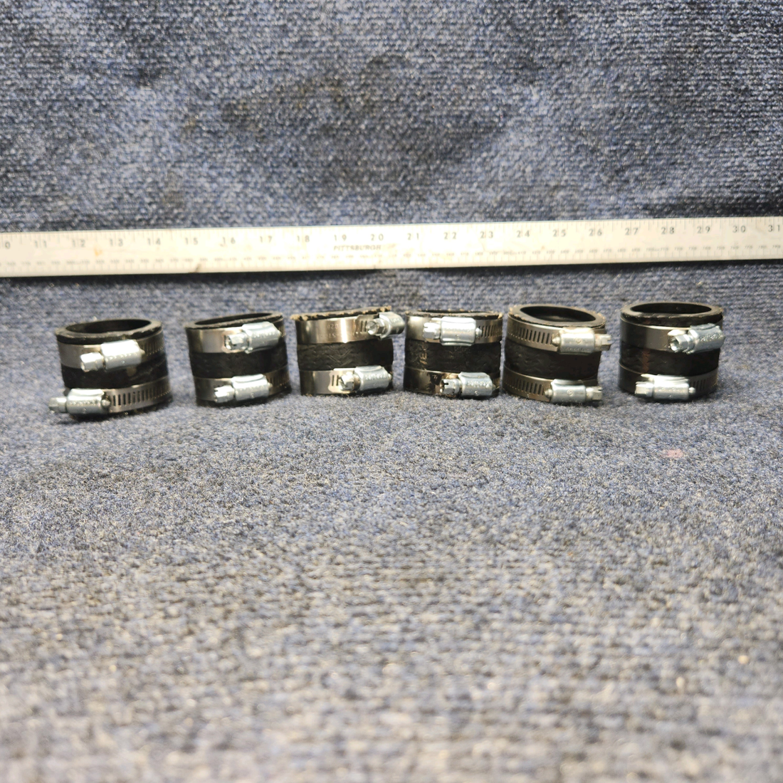 Used aircraft parts for sale, 69603 / LW-15592-8-28 Lycoming O-540 PIPER PA-24-250 Hose with clamps Sold as a set.