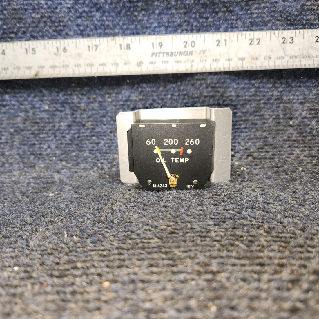 Used aircraft parts for sale, 1514243 Beechcraft N35, 34-D33 Oil Temp Indicator (12V)