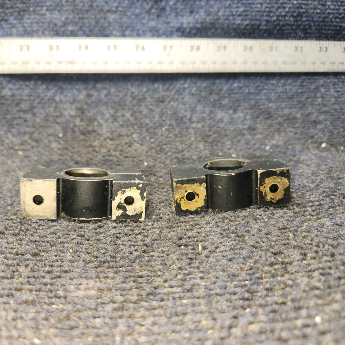 Used aircraft parts for sale, S1674-1 Cessna 172F Rudder Bar Bearing Support - Set of 2