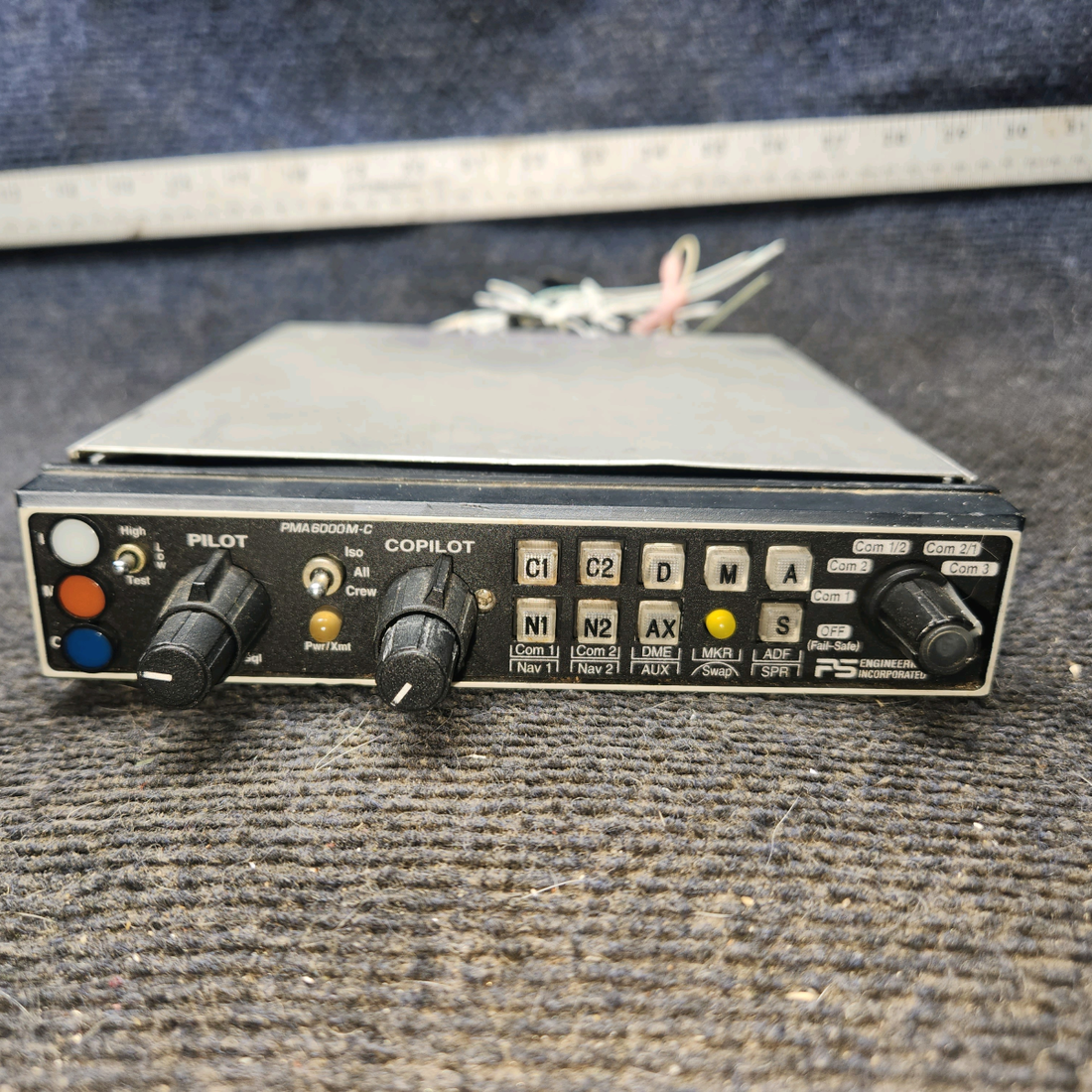 Used aircraft parts for sale, PMA6000M-C PS Engineering cessna 172N Audio Panel