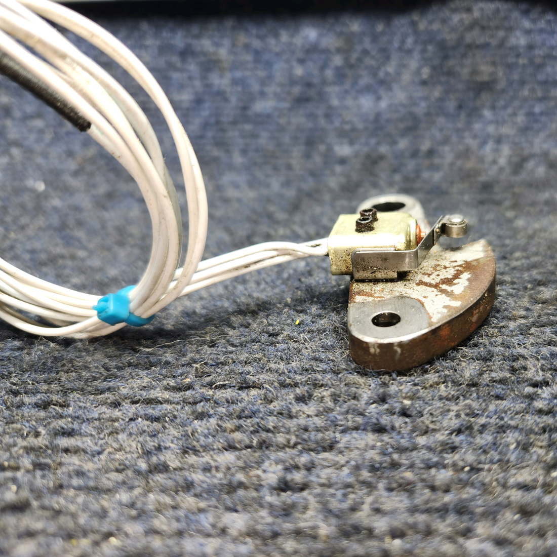 Used aircraft parts for sale, 169-820036-19 Beechcraft A24R Nose Gear Retract Hook W Micro switch