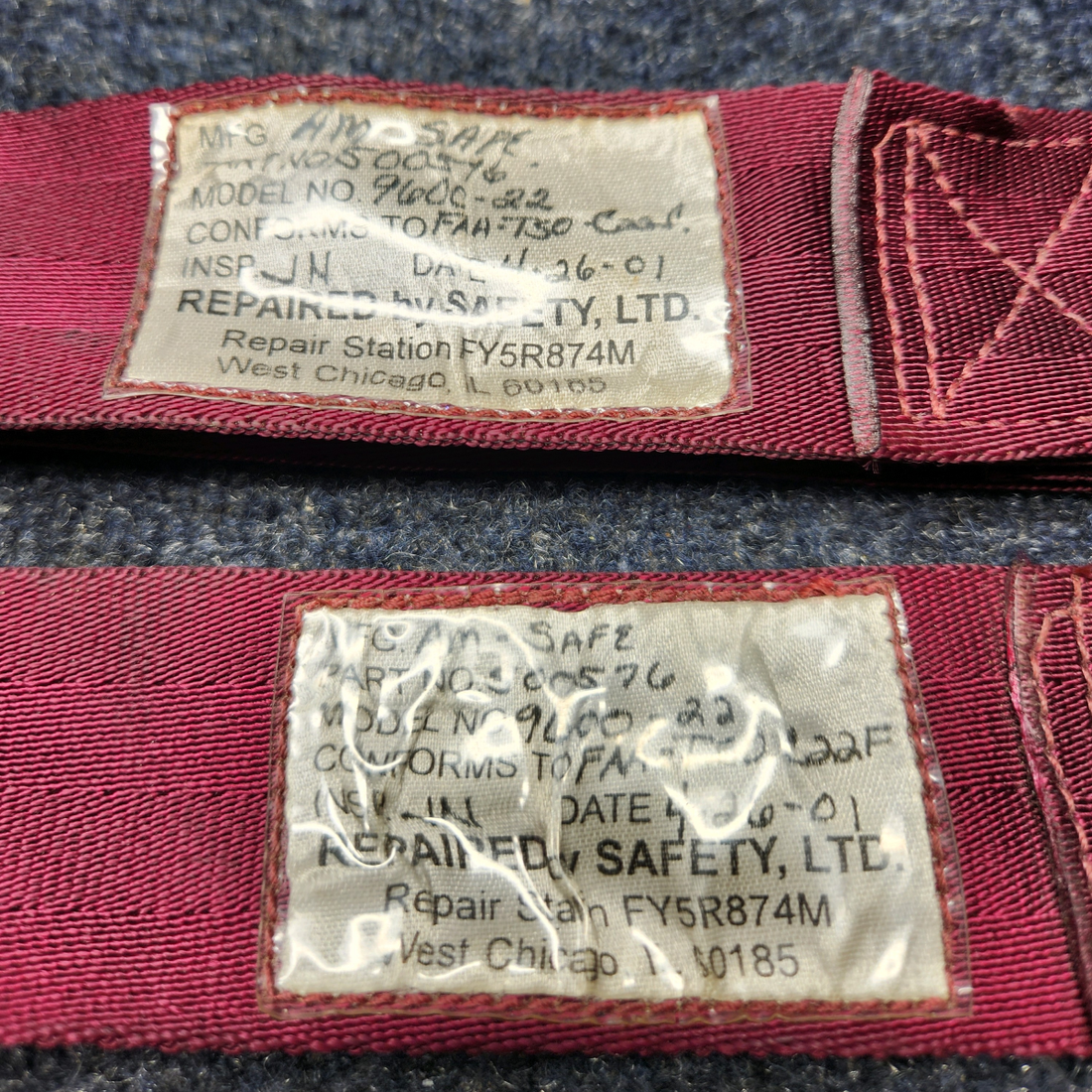 Used aircraft parts for sale, PS50039-4-4A Piper PA32RT-300 SEAT BELT ASSY REAR