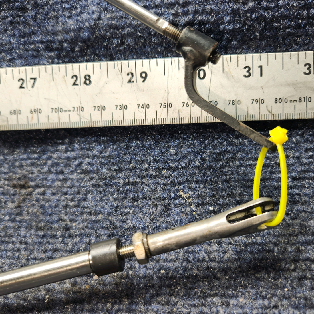 Used aircraft parts for sale, 67639-008 Piper PA28-140 Throttle Control Cable L: 44”