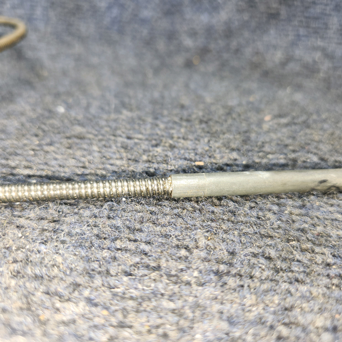 Used aircraft parts for sale, 35-380051-21 Beechcraft A24R Cabin Heat Control Cable (Length: 45-1/4")