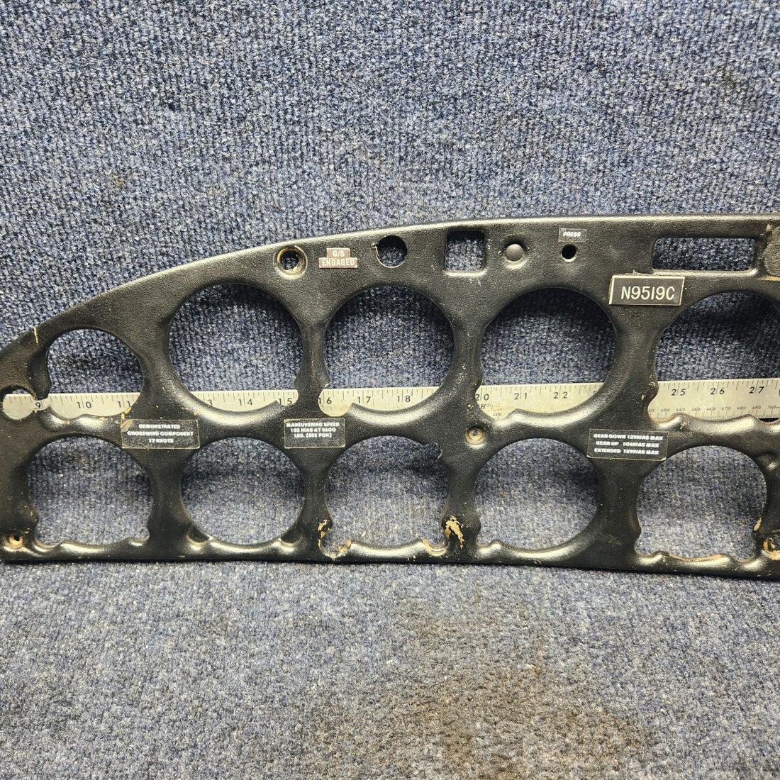 Used aircraft parts for sale, 69661-000 Piper PA32RT-300 COVER, INSTRUMENT PANEL. UPPER LEFT.