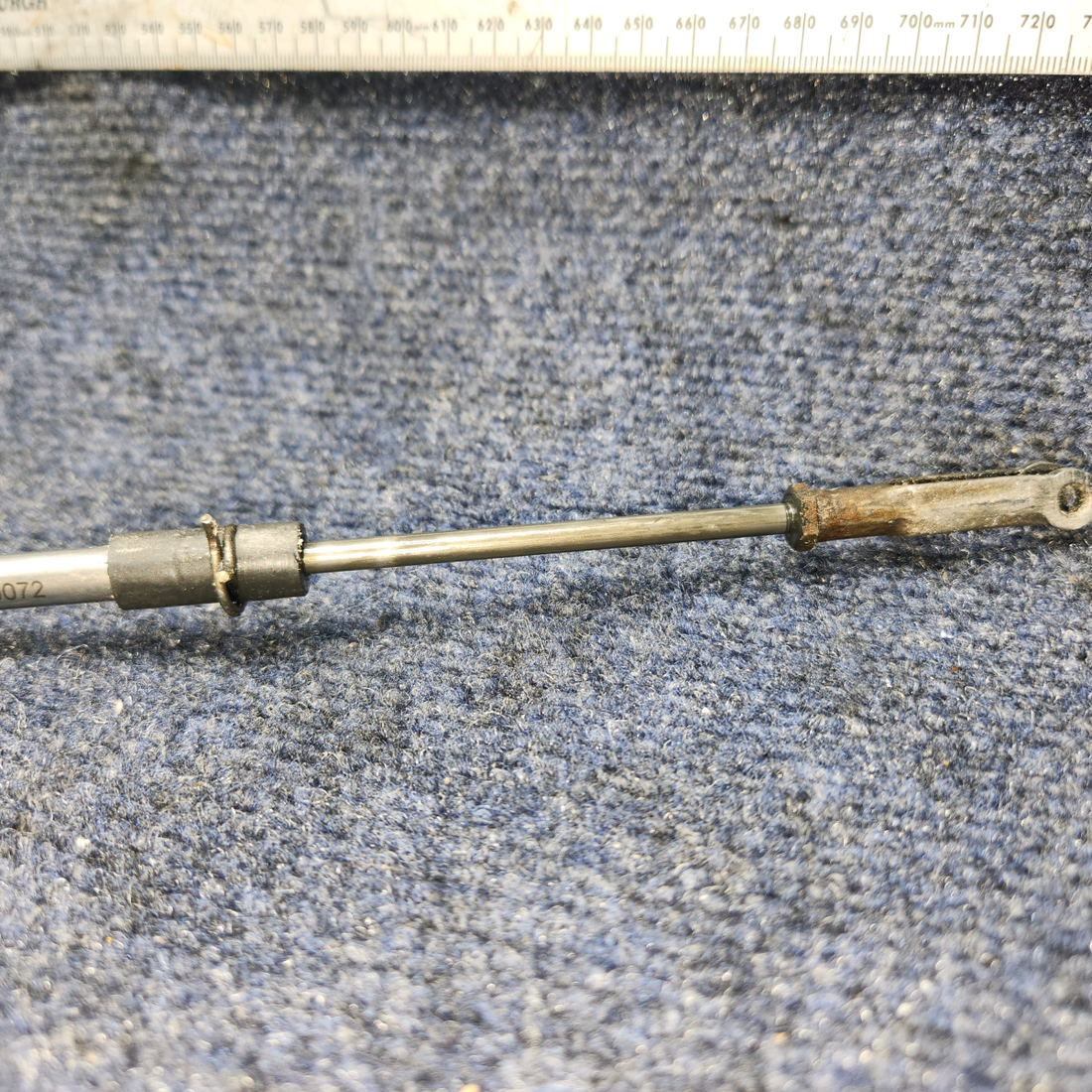 Used aircraft parts for sale, 455-185 PIPER PA-24-250 Throttle Control Cable with Switch (Length: 53-1/4”)