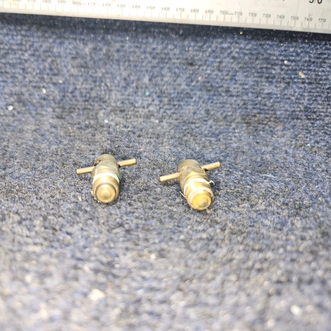 Used aircraft parts for sale, 49-022 Piper PA28-140 Fuel Tank Drain, Petcock Type – Set of 2.