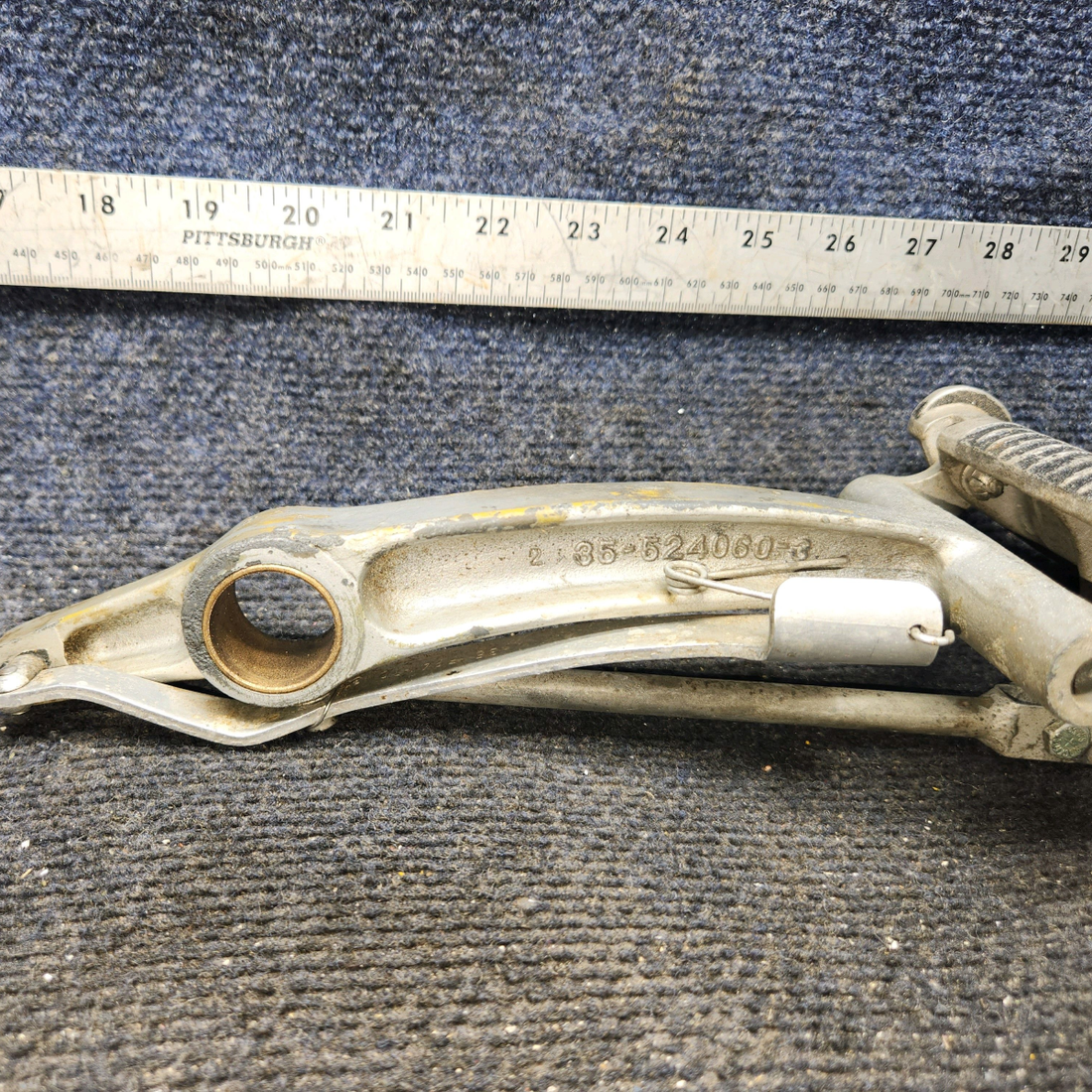Used aircraft parts for sale, 35-524011 Beechcraft F35 Rudder Pedal And Pedal Arm