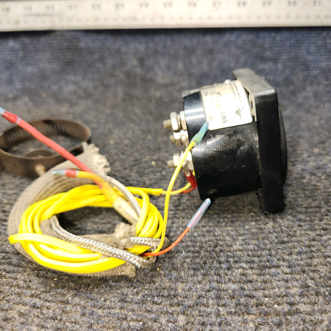 Used aircraft parts for sale, 46150 Alcor Cessna 172E EGT Exhaust Gas Temp Indicator with Probe