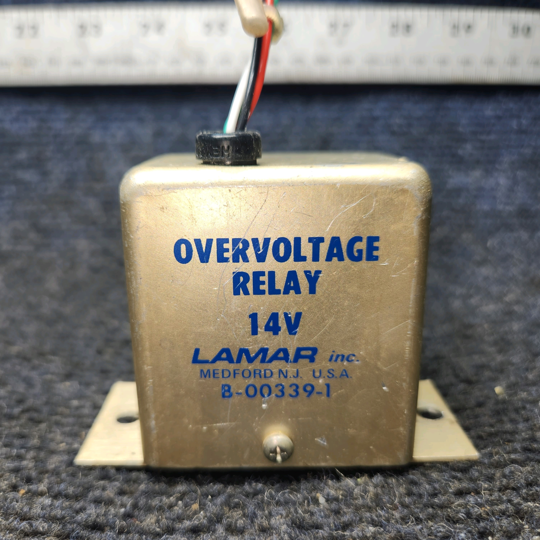 Used aircraft parts for sale, B-00339-1 Lamar Beechcraft C23 SUNDOWNER Overvoltage Relay
