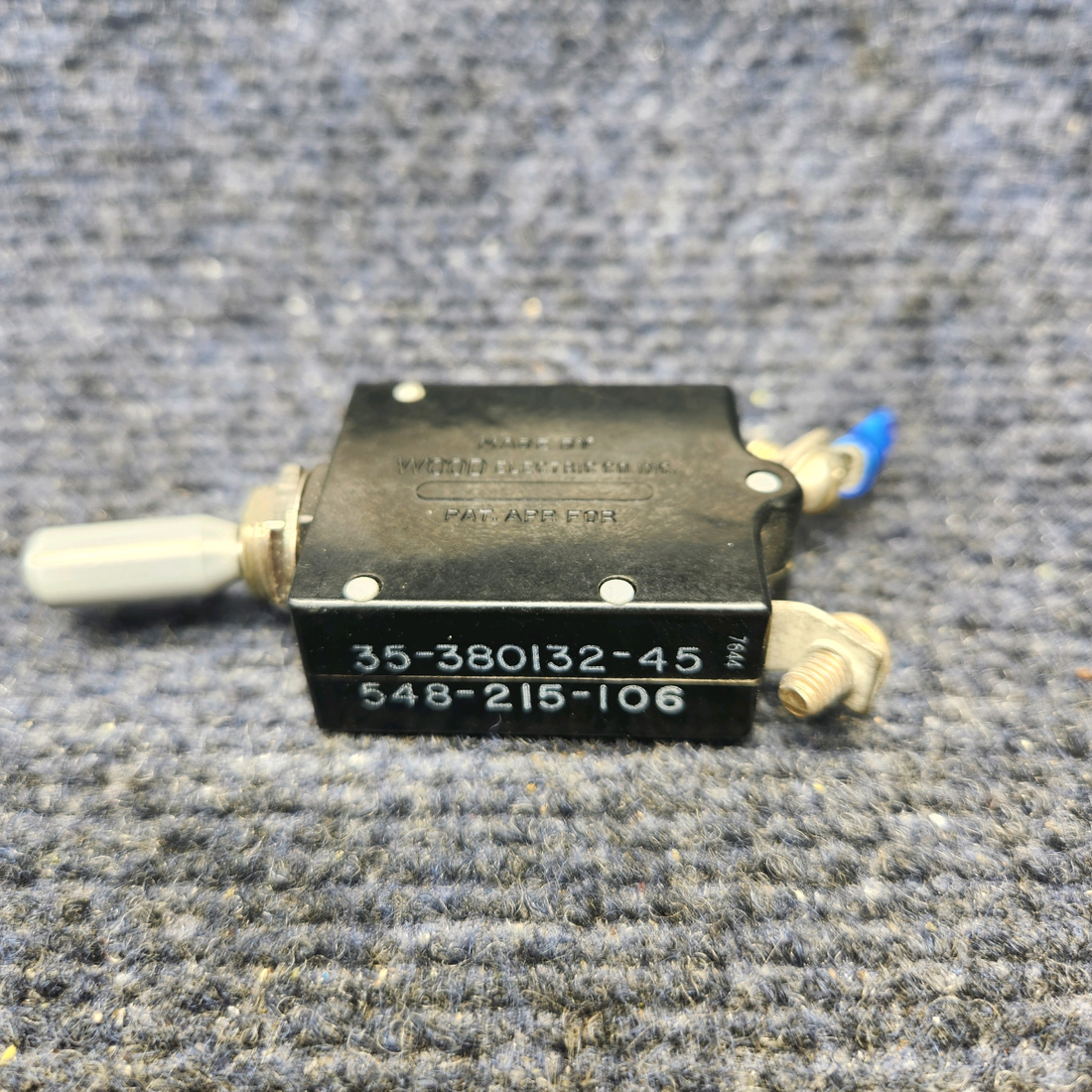 Used aircraft parts for sale, 35-380132-45 Beechcraft F33A WOOD TOGGLE SWITCH (15A)