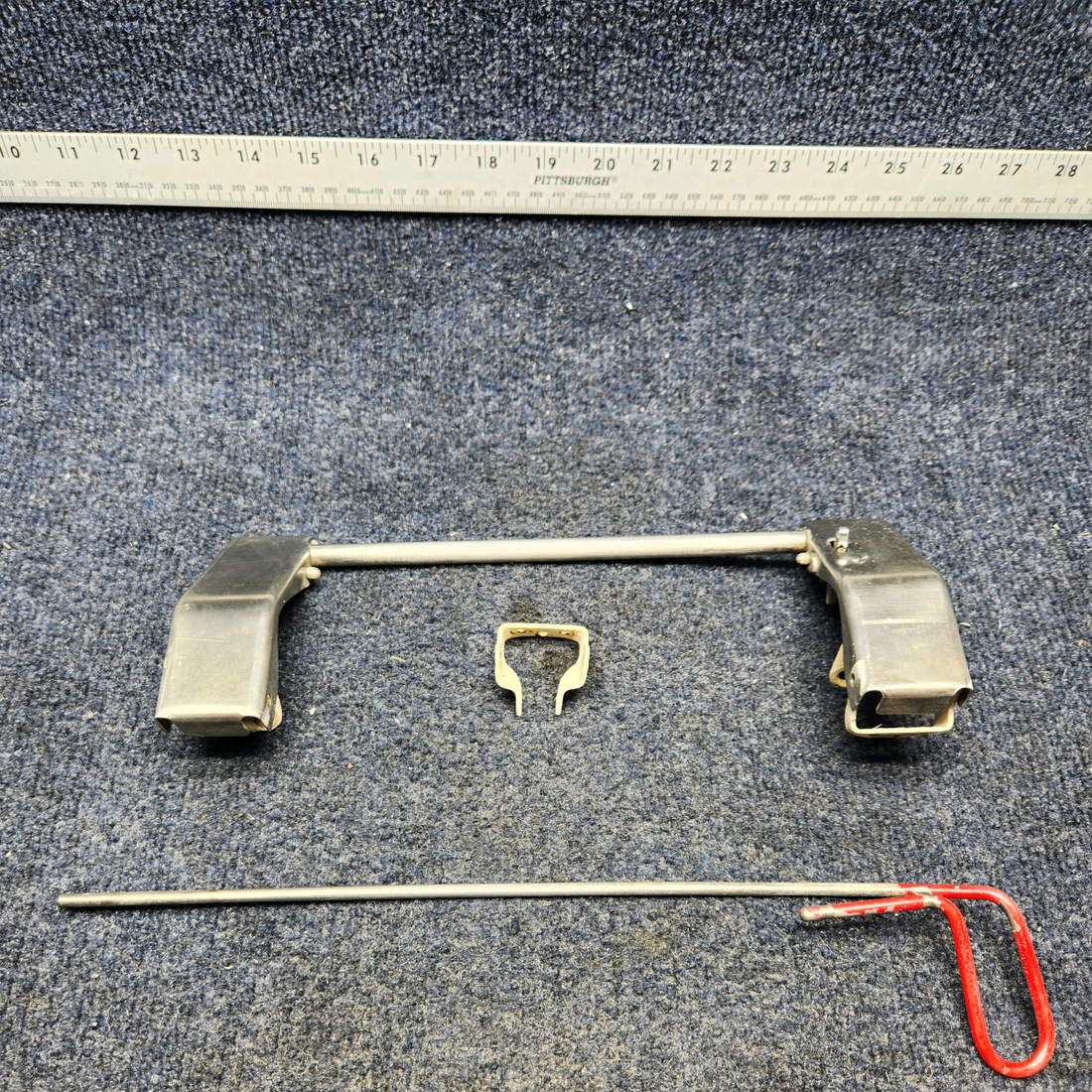 Used aircraft parts for sale, 35-415312-2 BEECHCRAFT F35 CABIN WINDOW HANDLE RH W/ PIN, SUPPORT, & LINKS