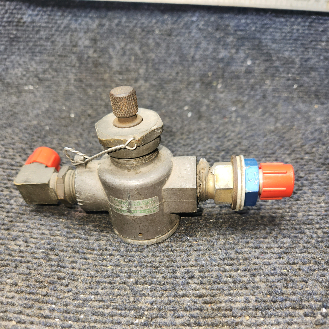 Used aircraft parts for sale, 0813619-3 Cessna 182G Suction Relief Valve Assembly