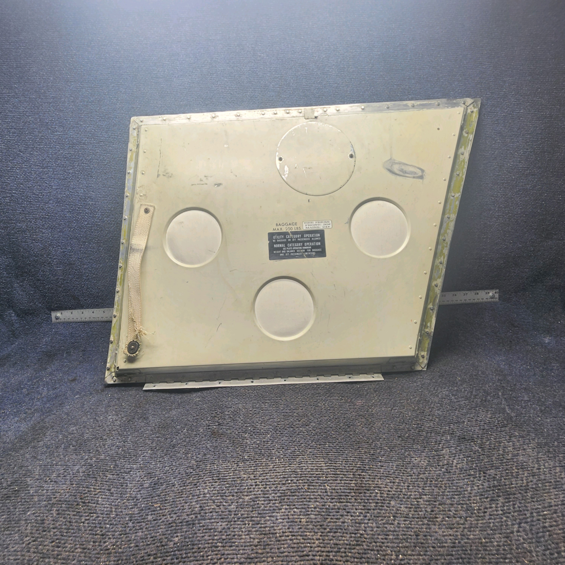 Used aircraft parts for sale, 66793-018 Piper PA28-161 Baggage Door Assembly – Sold with Lock