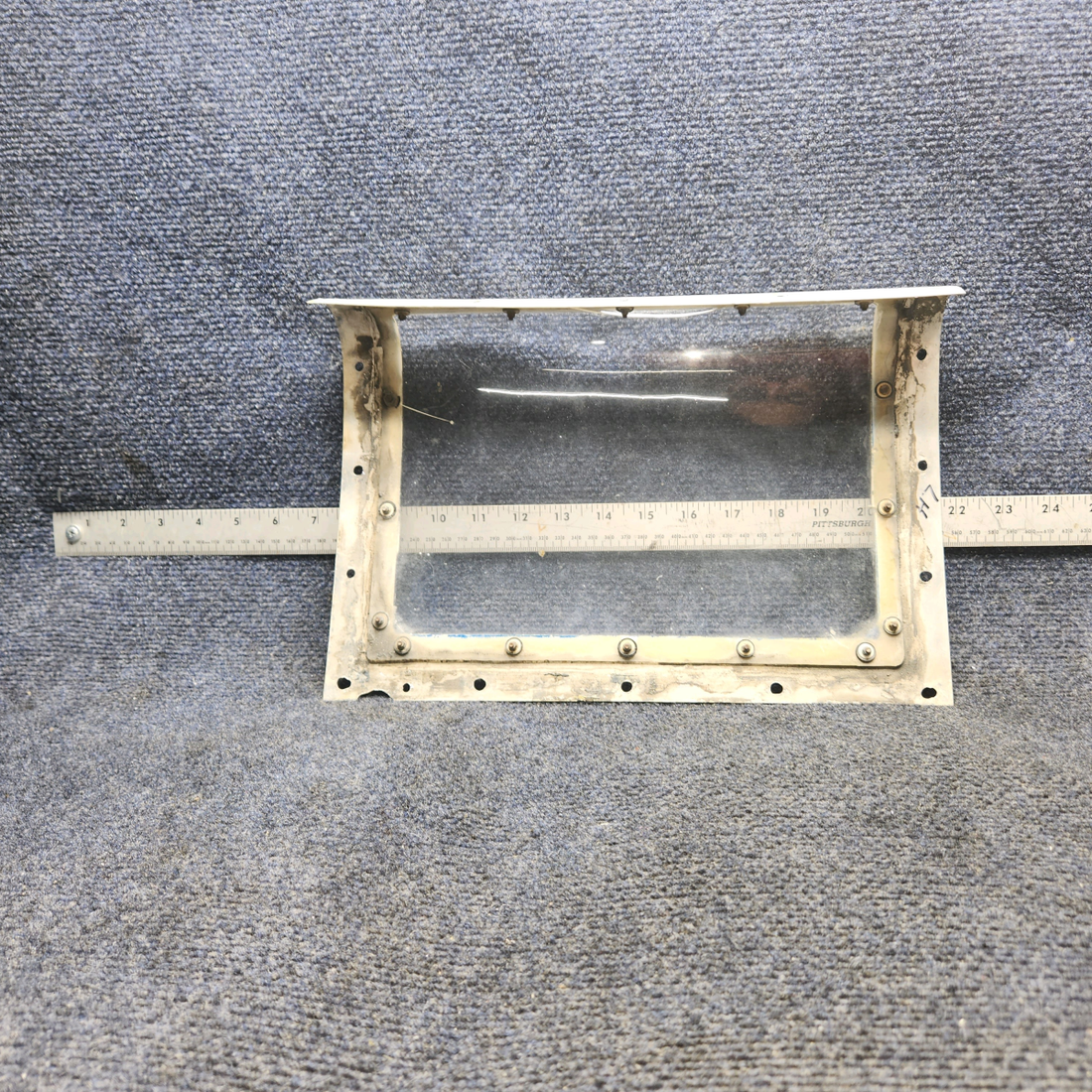 Used aircraft parts for sale, 169-110000-247 Beechcraft A24R Landing Light Window LH / RH "Plastic Have Crack SEE PHOTOS"