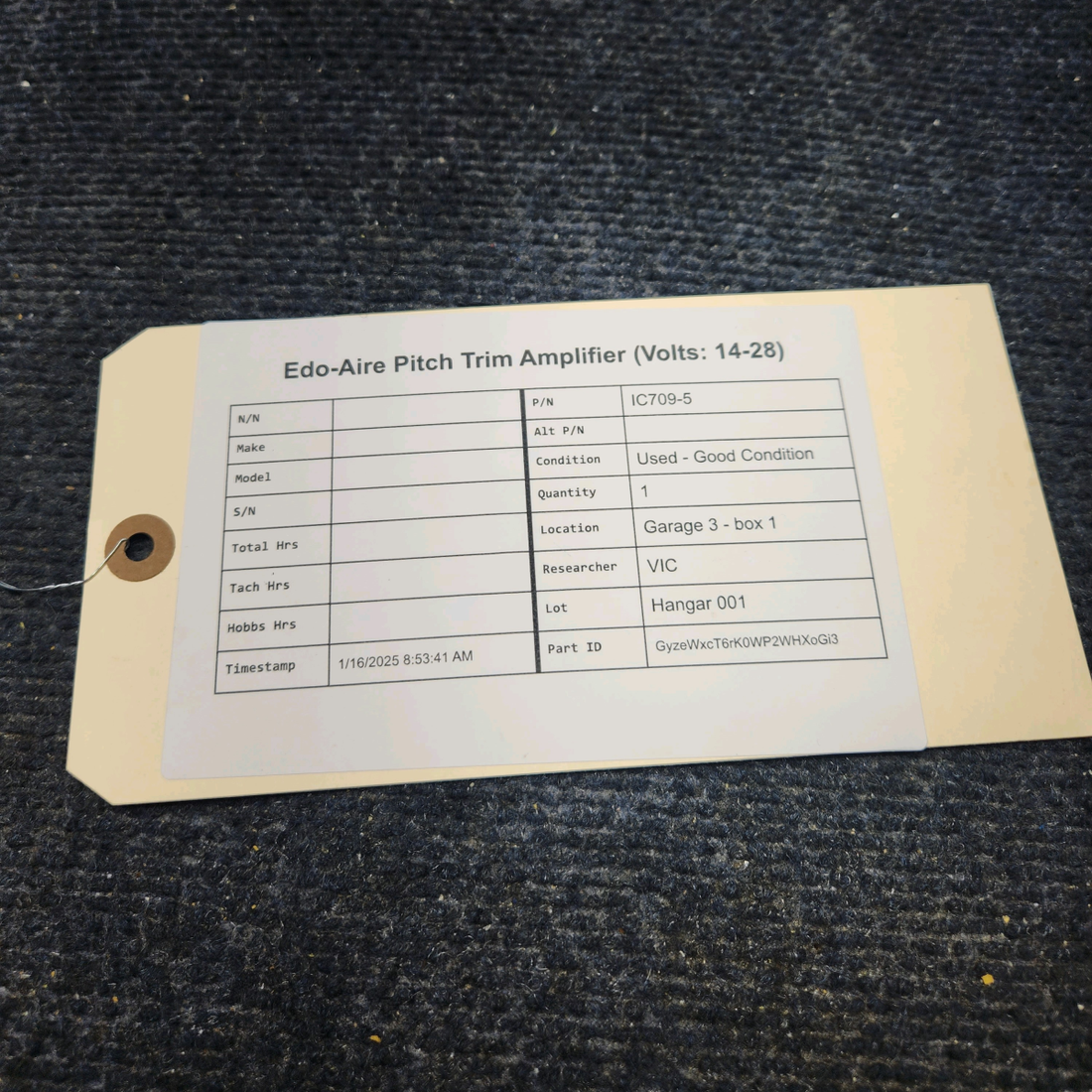 Used aircraft parts for sale, IC709-5 Edo-Air PITCH TRIM AMPLIFIER (VOLTS: 14-28)