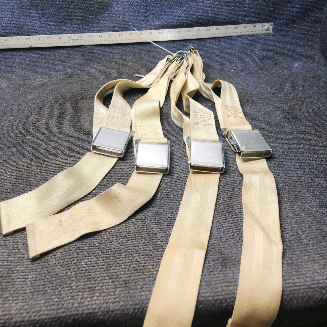 Used aircraft parts for sale, YB1R632K BEECHCRAFT F35 Pilot, Copilot, and Rear Seat Belt Assembly