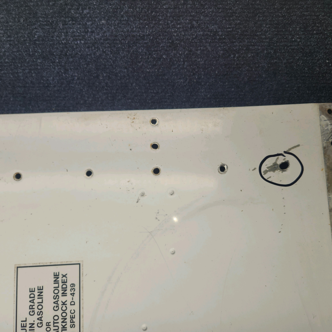 Used aircraft parts for sale, 0426511-6 cessna 150G Fuel Tank Cover Assembly - LH