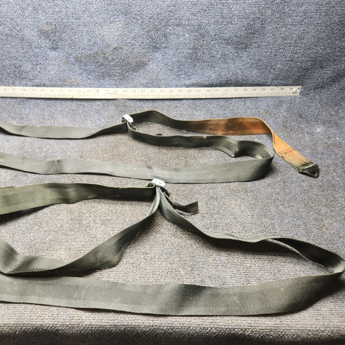 Used aircraft parts for sale, 66804-000, 66805-000 Piper PA28-161 Strap Assembly – Baggage Tie-Down Belts, Rear Cargo