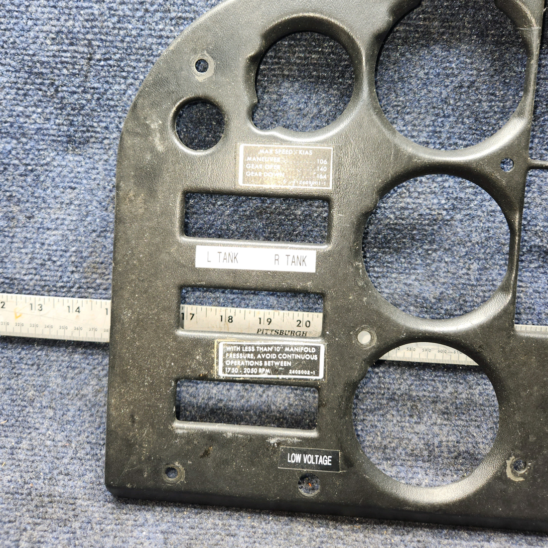 Used aircraft parts for sale, 0513555-5-279 Cessna 172RG Instrument Cover L/H