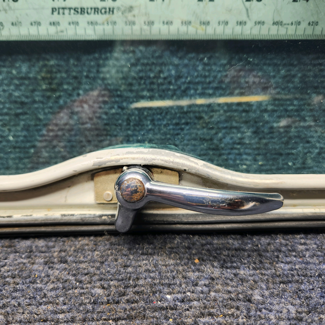 Used aircraft parts for sale, 96-420011-7 Beechcraft 95-B55 Baron STORM WINDOW HAVE A CRACK IN PLASTIC SEE PHOTOS
