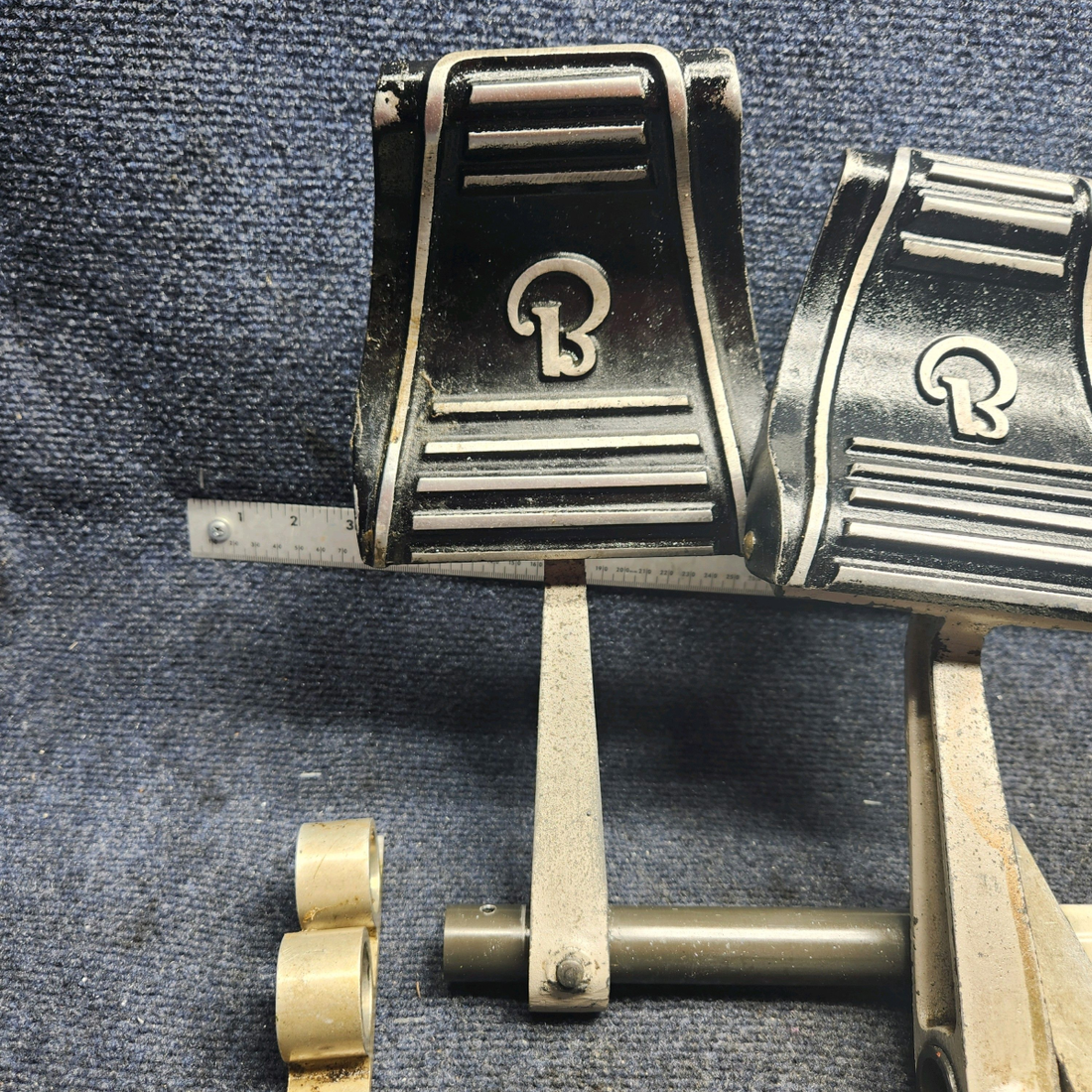 Used aircraft parts for sale, 169-524013-1 Beechcraft A23A Musketeer Custom III RUDDER PEDAL INSTALLATION ASSY