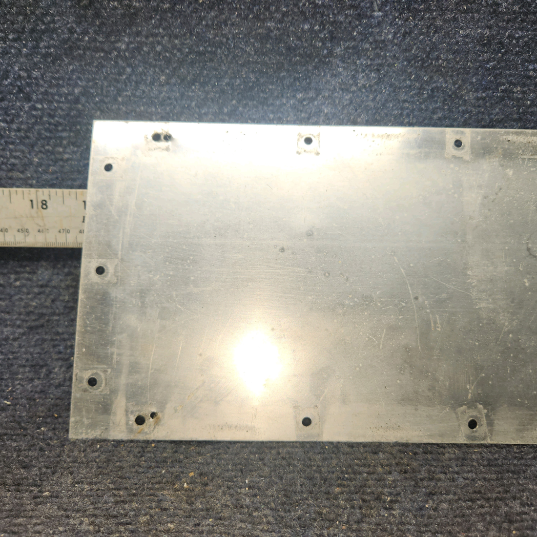 Used aircraft parts for sale, 63287-000 Piper PA28-140 Center Rear Top Tunnel Plate