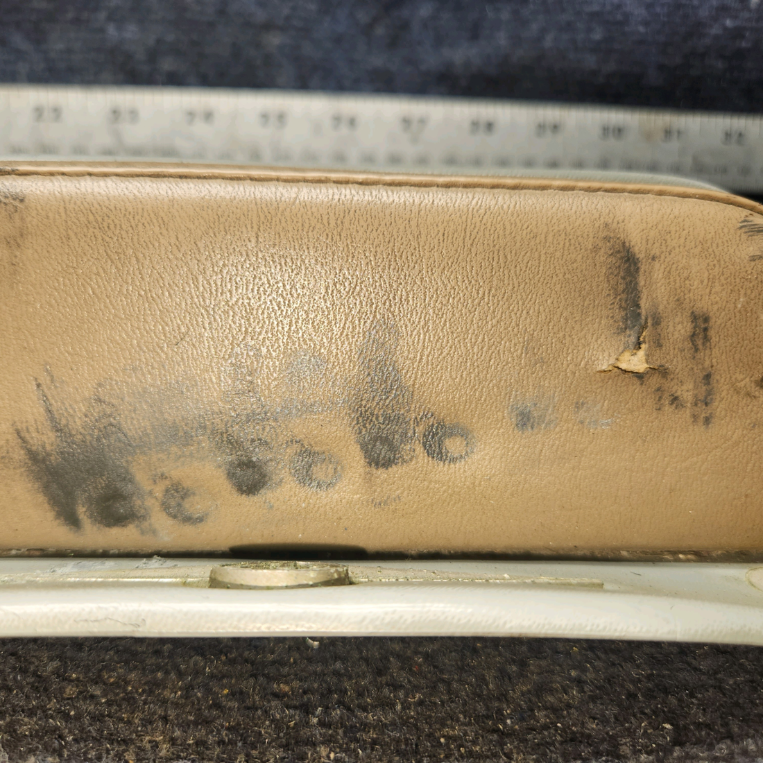 Used aircraft parts for sale, 33-534012-1, 33-534012-5, 35-534012-5 Beechcraft 35-33 Armrest Assembly – Gray/Beige