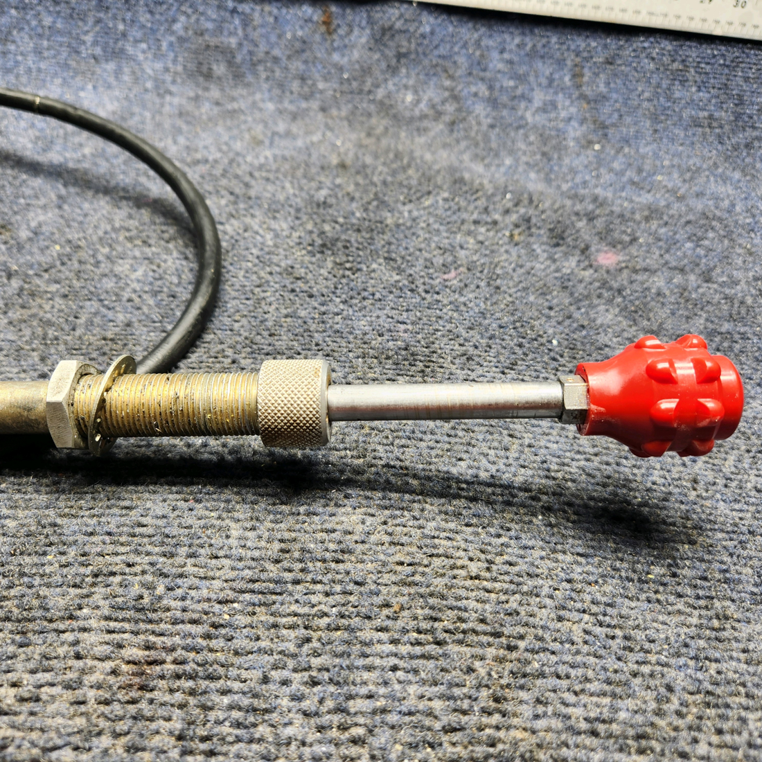 Used aircraft parts for sale, 36-380061-3 Beechcraft F33A VERNIER PROPELLER CONTROL CABLE ASSY (L: 75.25”)