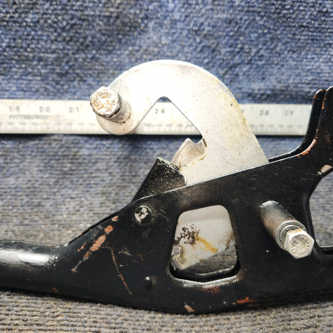 Used aircraft parts for sale, 0510166-6, 0510171-1 Cessna 172 E Flap Lever Assembly with Ratchet