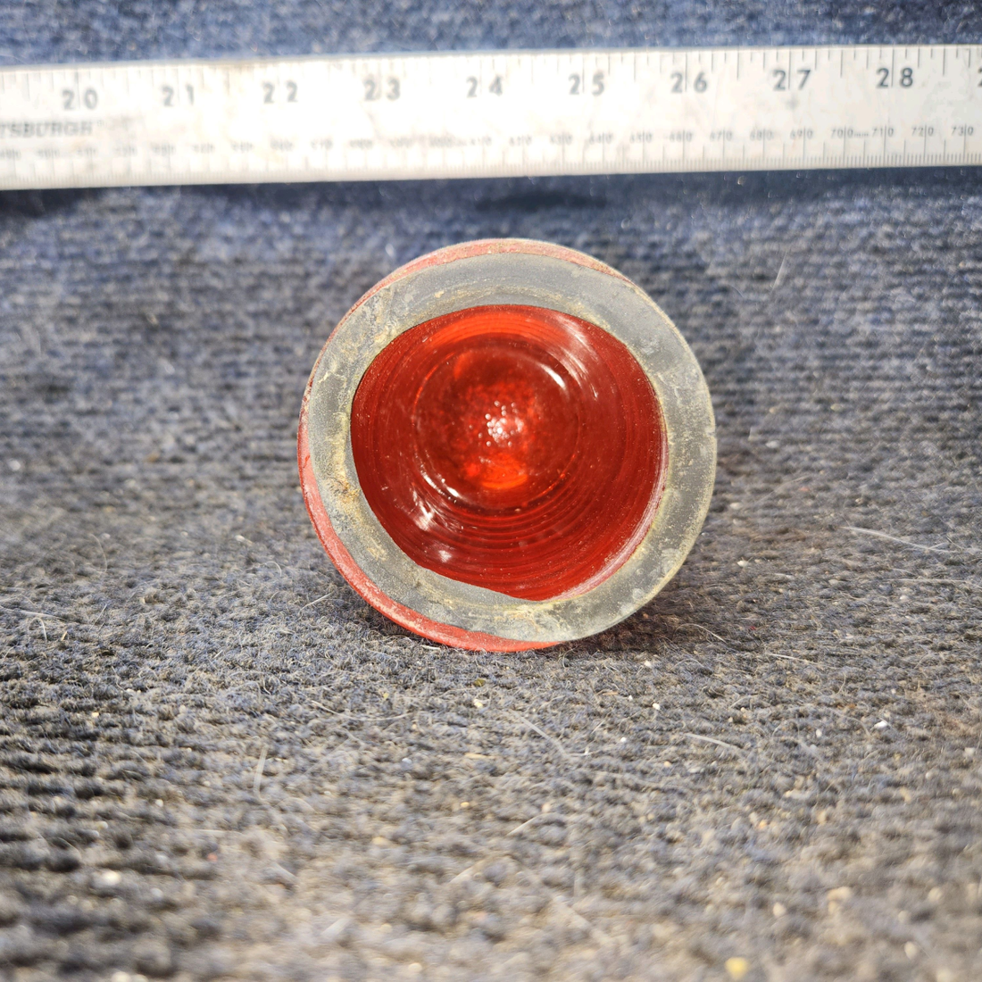 Used aircraft parts for sale, C17325 cessna 172N Flashing Beacon Glass Dome Red Lens