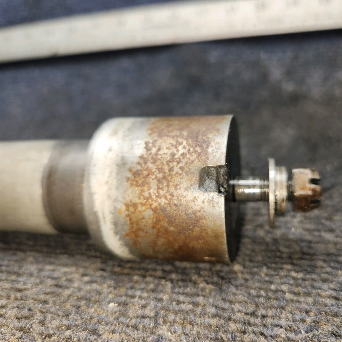 Used aircraft parts for sale, 0442143-1, 0442142-1 cessna 150G Nose Gear Axle Ferrule with tube Axle