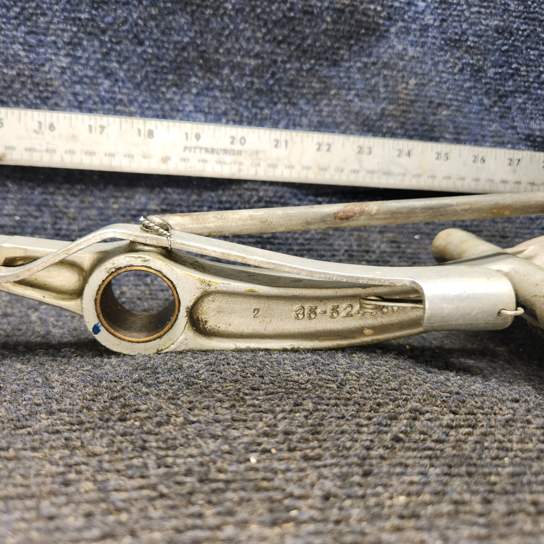 Used aircraft parts for sale, 35-524011, 35-524060-2 BEECHCRAFT F35 Rudder Pedal and Arm