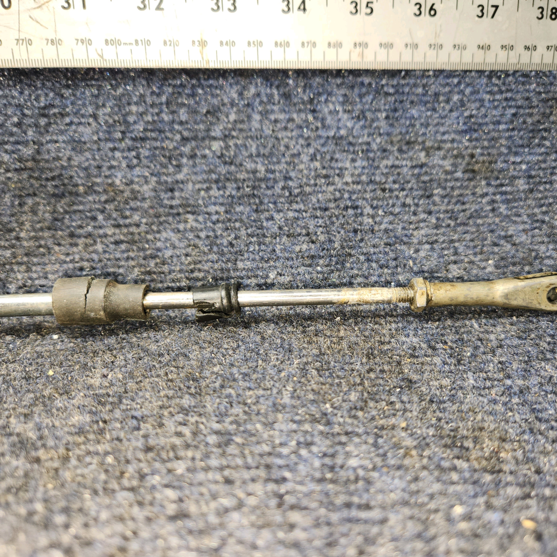 Used aircraft parts for sale, 455-357 Piper PA32RT-300 Mixture Control Cable (113-1/2")
