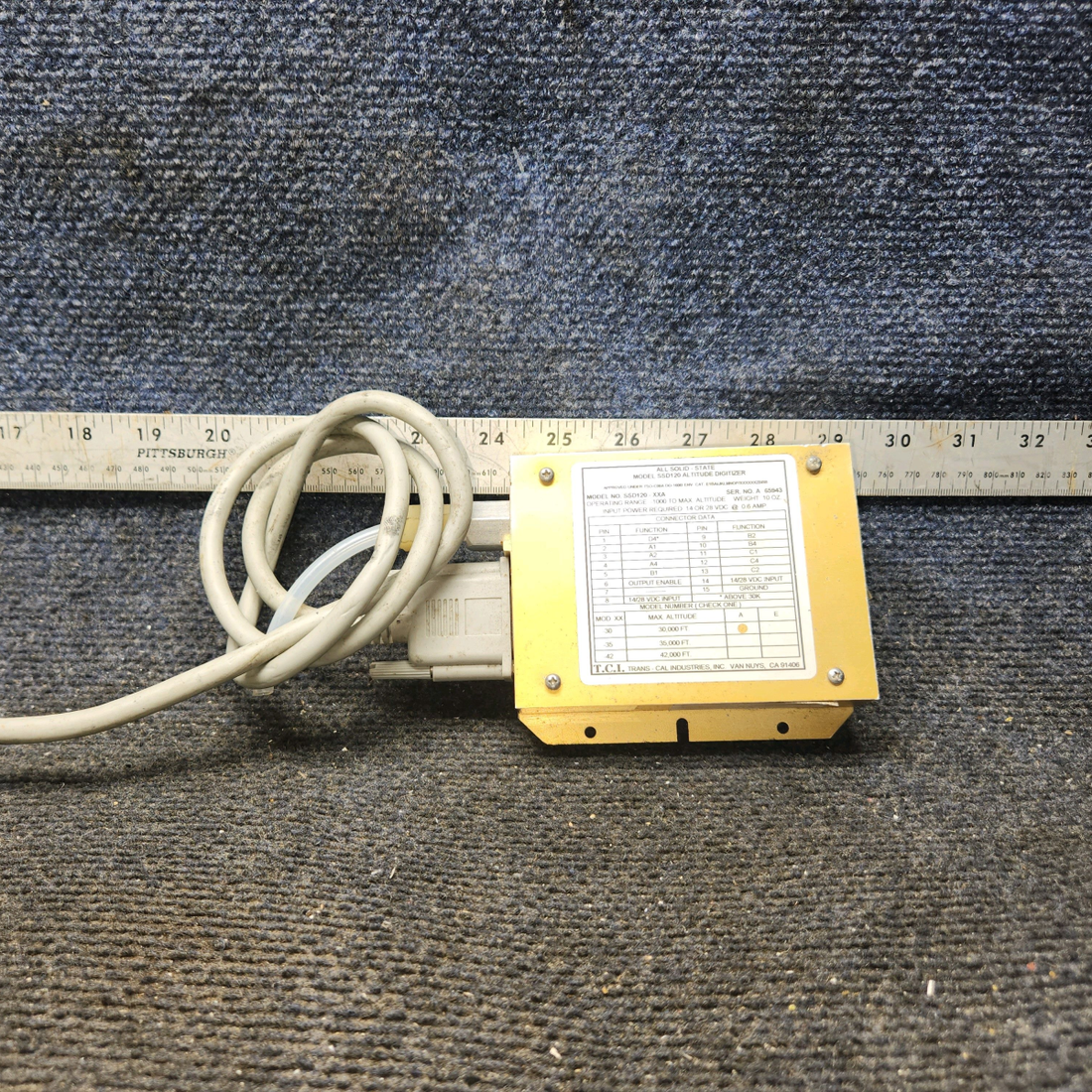 Used aircraft parts for sale, SSD120-XXA Trans-Cal SSD120 Cessna 172E All Solid-State Altitude Digitizer with Mod (Volts: 14-28)