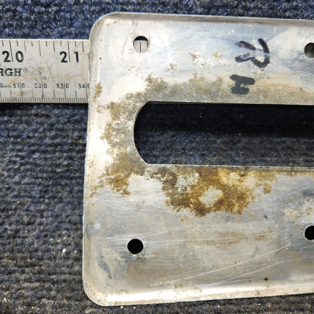 Used aircraft parts for sale, 0511071-4 Cessna 172F Plate Landing Gear Fillet - RH (Corrosion)
