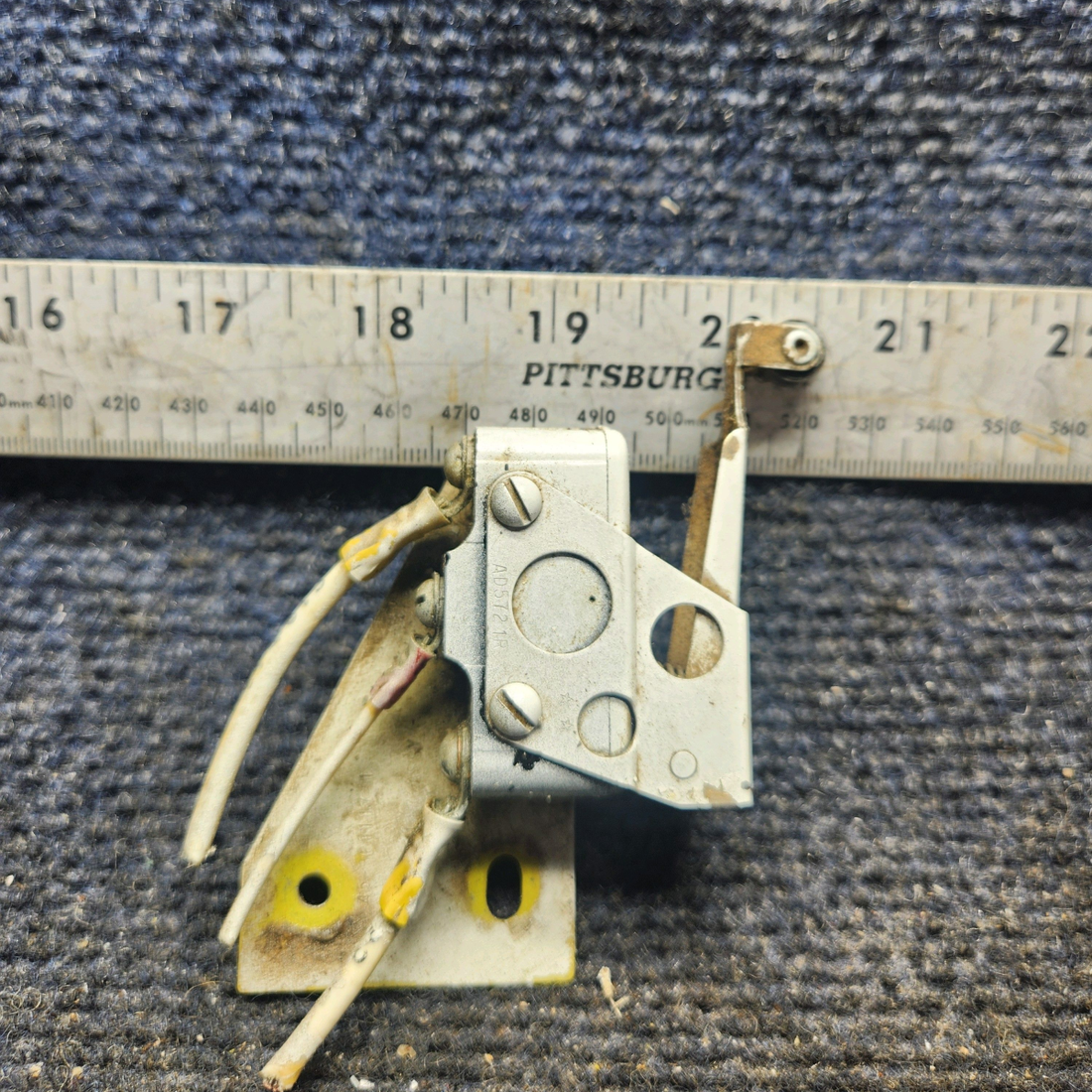 Used aircraft parts for sale, 45-361117-1 Beechcraft 35-33 Flap Limit Down Switch with Bracket