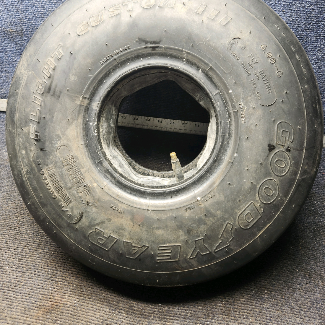 Used aircraft parts for sale, 606C66-8 Goodyear Beechcraft 35-33 Flight Custom III Tire