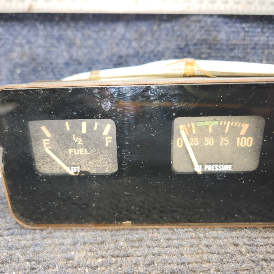 Used aircraft parts for sale, 0513144-13 Cessna 172F Instrument Cluster Panel W/ Cover