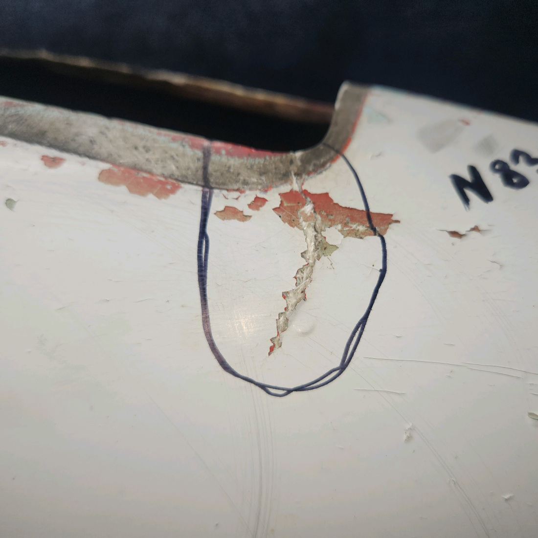 Used aircraft parts for sale, 0743609-17 Cessna 172F Nose Wheel Fairing (Pant)