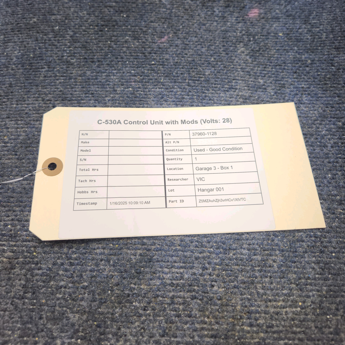 Used aircraft parts for sale, 37960-1128 ARC C-530A CONTROL UNIT WITH MODS (VOLTS: 28)